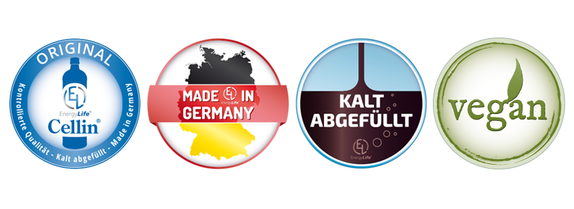 Cellin wird in deutschland hergestellt ist kalt abgefüllt und vegan